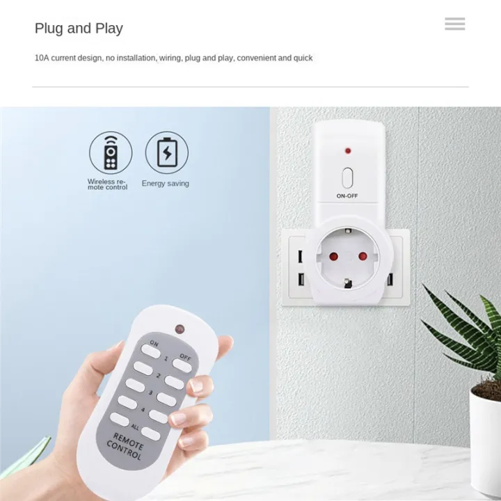 Smart Timer Socket Swtich Wireless Remote Control 433mhz Programmable ...