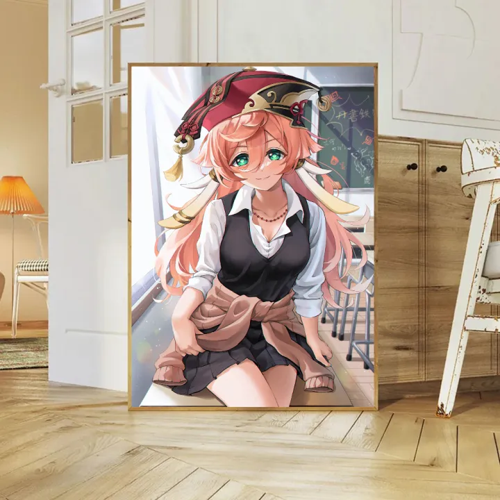1pc%20Yanfei%20Genshin%20Impact%20Poster%20Self-adhesive%20Art%20Waterproof%20Paper%20Sticker%20Coffee%20House%20Bar%20Room%20Wall%20Decor%20-%20Image%209