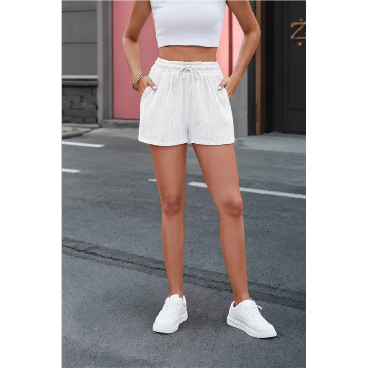 Soft%20Comfy%20Activewear%20Lounge%20Textured%20Shorts%20with%20Pockets%20and%20Drawstring%20for%20Women%20-%20Image%205