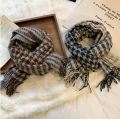 Pebbles Nepal Korean Style Plaid  Warm Scarf for Women. 