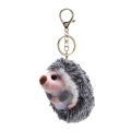 Cute Hedgehog Plush Keychain Mobile Phone Toy Gray Anime Fur Gifts. 