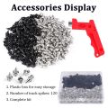NAMUNY 120 PCS 1/4 Inch Stainless Steel Track and Country Spikes Golf Shoe Spikes with Spike Wrench, Replacement Spike. 