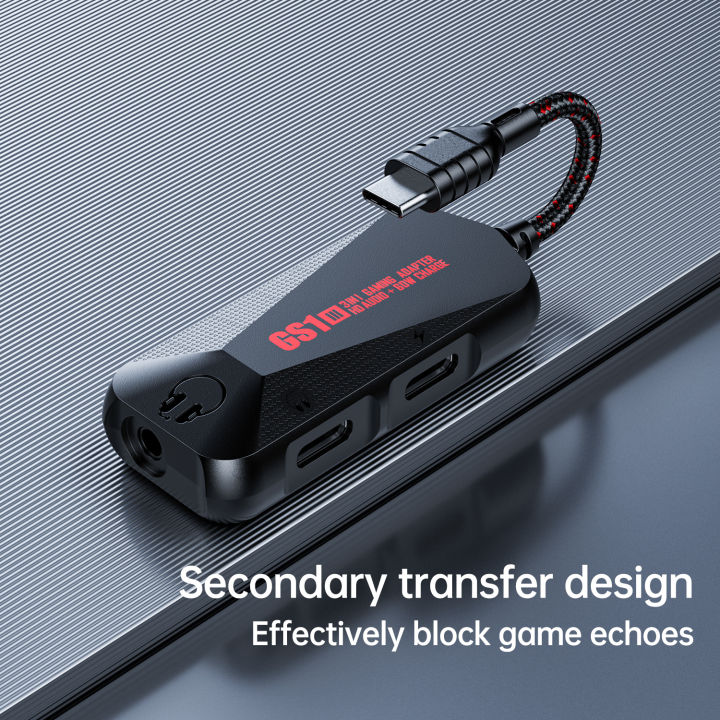 Plextone%20GS1%20Multifunctional%20Hi-Res%20Mobile%20Gaming%20Sound%20Card%20Type%20C%20PD%20QC%2060W%20Fast%20Charge%20USB-C%20to%203.5mm%20Headphone%20Jack%20Adapter%20-%20Image%203