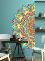 Colourful Mandala Lotus Wall Stickers, Home Room Decoration, Meditation, Stickers Wall Stickers, Yoga Studio Poster. 