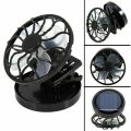 2PCS Portable Mini Solar Powered Fan Clip Climbing Cooling Fan Camps Wilderness Summer Hand Held Hat Cap Fan. 