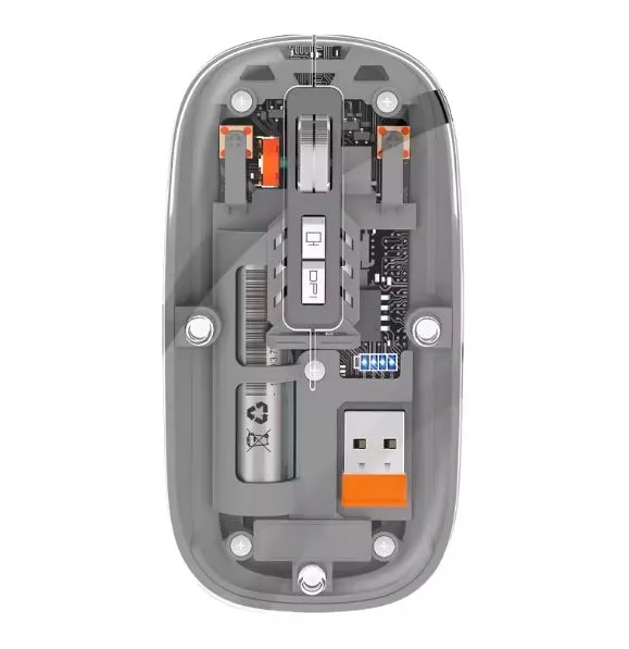 M233%20Tri%20Mode%20Bluetooth%20And%202.4G%20Rechargeable%20Transparent%20Wireless%20Mouse%20-%20Image%202