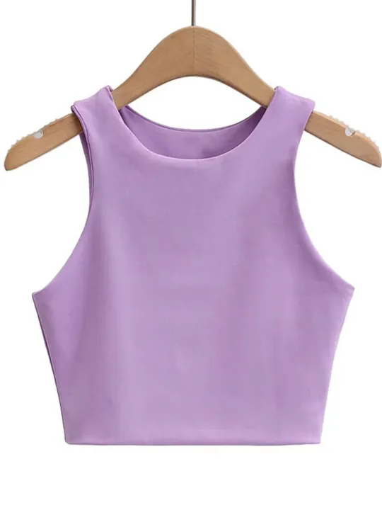 Colors%20Women's%20Sleeveless%20Women's%20Fashion%20Summer%20202350%25%20Off%20Slim%20Top%20O-Neck%20Double%20Nylon%20Premium%20Tank%20Top%206%20-%20Image%202