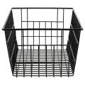fasdaga 4 Pack Wire Storage Baskets, Farmhouse Metal Wire Basket Freezer Storage Organizer Bins with Handles(Black). 