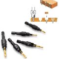 5pcs countersunk woodworking drill uitable for # 5 # 6 # 8 # 10 # 12 crews. 