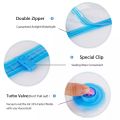 5 Vacuum Bags for Clothes with Pump Reusable plastic Bags for Packing. 