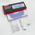 Zifriend T62 (63 Keys) Mechanical Keyboard, RGB Backlit, Hot-swappable, White & Grey Beige. 