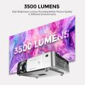 T6 1080P LED Projector with 3500 Lumens Brightness, 1280×720 HD Resolution, Portable Home Theater Projector with Optional Android 7.1, USB/HDMI/VGA/AV Multi-Interface – Perfect for Movies, and Presentations. 