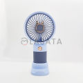 Cute Korean Design Mini Portable Fan with Lithium Rechargeable Battery | 3 Speed Mode | USB fan | USB Rechargeable. 