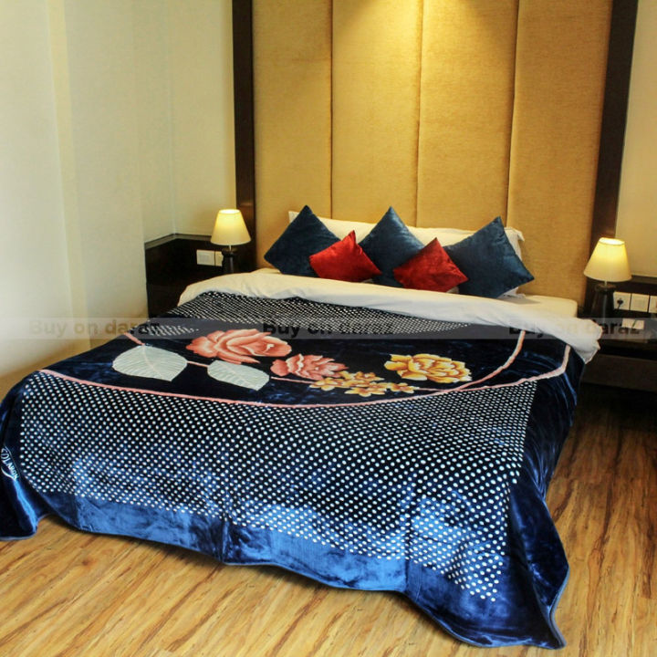 Blue%20One%20Ply%20Korean%20Double%20Bed%20Solaron%20Mink%20Blanket%20-%20Image%204