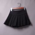 Spring Autumn 2024 High Waist High Waist Pleated Skirt Little Black Skirt Upskirt Skirt Women's Stretch Korean Version Puffy Hakama. 