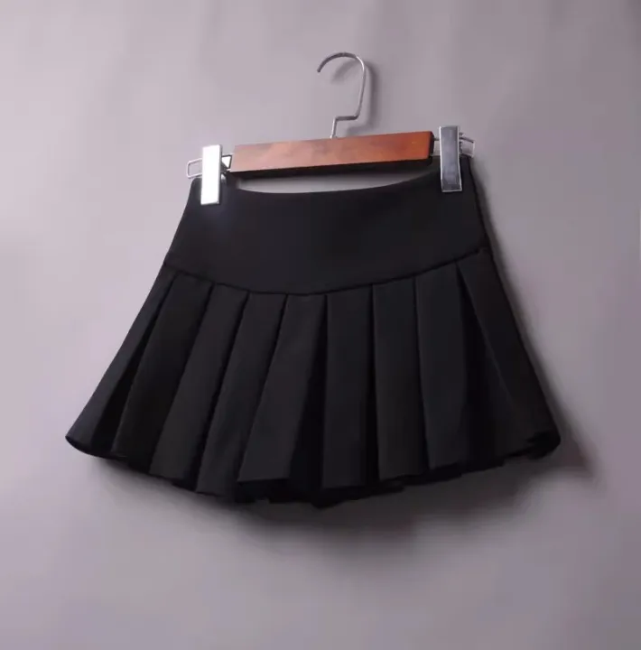 Spring%20Autumn%202024%20High%20Waist%20High%20Waist%20Pleated%20Skirt%20Little%20Black%20Skirt%20Upskirt%20Skirt%20Women's%20Stretch%20Korean%20Version%20Puffy%20Hakama%20-%20Image%206