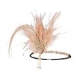 Trendy Elegant Feather Headband 1920s Vintage Cosplay Dress Headwear Makeup Party Headdress Stage Performance. 
