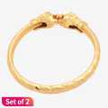 Golden Plated Stylish Panchdhatu Bracelets For Men Set of 2. 