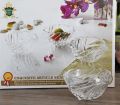 Kaida Glassware Crystalline Romance Design Glass Desert Bowl Set (Transparent) - Pack of 6 pcs. 