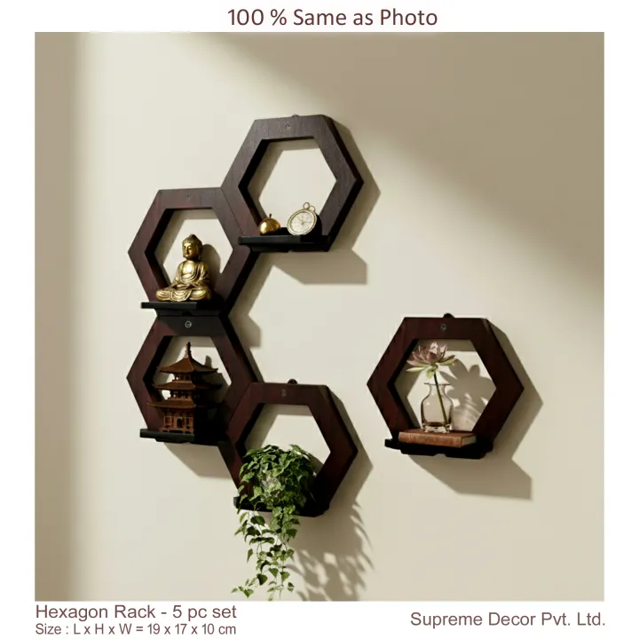Formica%20laminated%20Hexagon%20Honeycomb%20Wall%20rack%20for%20Home%20Decor%20,%20Living%20Room%20&%20Office%20-%205%20pc%20set%20%20-%20Best%20Quality%20-%20By%20Supreme%20Decor%20-%20Image%208