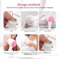 Double-Sided Facial Cleansing Brush Silicone Face Skin Care Tool Facial Massage Cleanser Brush Makeup Remover Brush Beauty Tools for Pore Deep Cleansing Face Wash Scrubber Brush. 