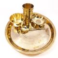 Bronze Plate Set 30cm Chares Thaal Set  Kansha Thali Sett kasa Thal set Thakali Khana Set. 