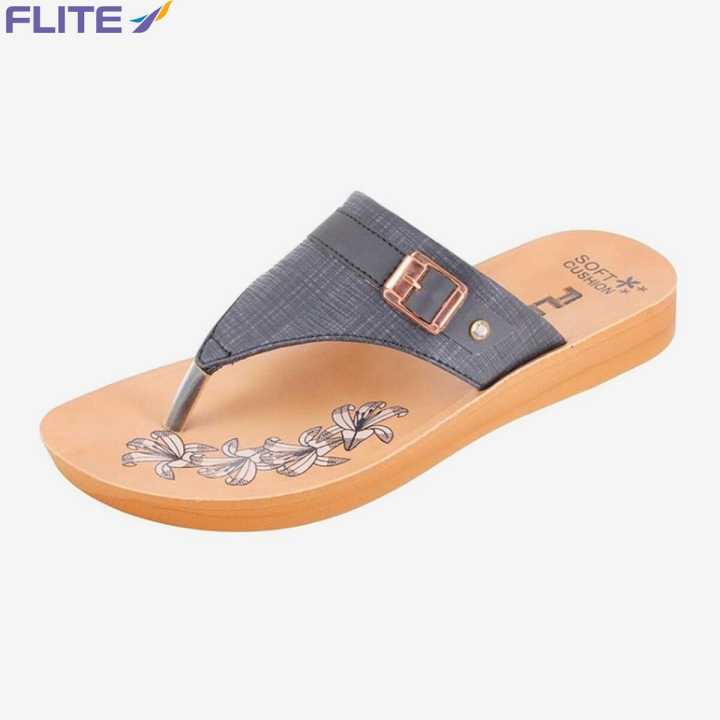 Flite PU Sole Extra Comfort Slipper For Women PUL-124 Black