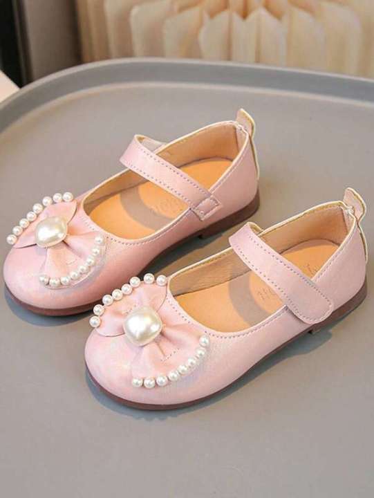 1%20Pair%20Girls%20Flat%20Shoes,%20Pink%20Comfortable%20Versatile%20Hook%20And%20Loop%20Bow%20Ballerina%20Dance%20Shoes%20-%20Image%206