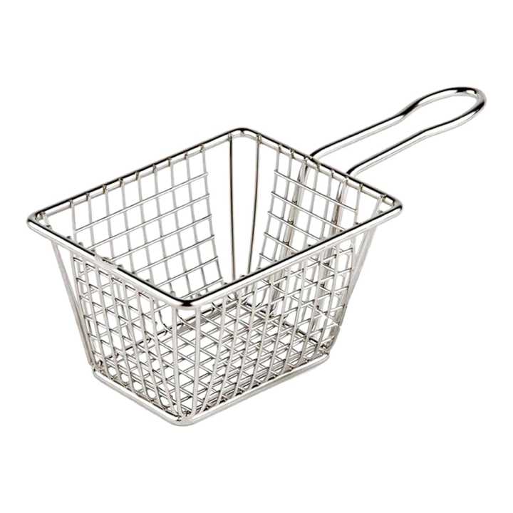 French Fries Serving Basket Stainless Steel Mini Fryer With Handle