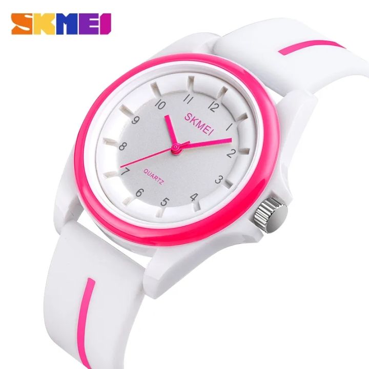 SKMEI%201578%20Men%20Watch%20Simple%20Numeric%20Round%20Dial%20Analog%20Silicone%20Strap%20-%20Pink/White%20-%20Image%203