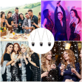 NAMUNY Pack of 12 Cups Metal for Hanging Glasses Stainless Steel with Chain Glass 30ml Cup for Parties,B. 
