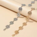 Adjustable Buckle Long Waist Belt Dress Body Chain Fashion For Women Vintage Openwork Metal Cologo. 