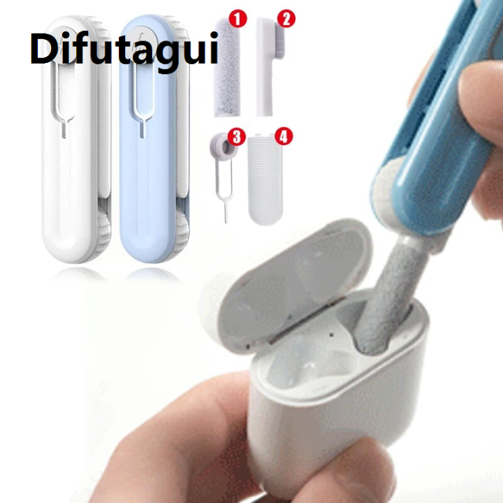 Difutagui multi cleaning pen 4 in 1 Multifunctional Cleaning Pen Brush Kit for Airpods 3 2 1 Pro Wireless Earbuds Cleaner Tool SIM Card Holder/Removal NeedleTool Sets