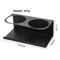 Portable Magnetic Water Bottle Organizer 3 Slots Black White Tumbler Cup Holder Space Saving Metal Fridge Cup Rack Home Use. 