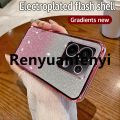 Renyuan Poko F6pro M6pro X6pro Luxury Glitter Case For Xiaomi Mi Poco X6 【2025 Version】 M6 F6 Pro 5g 4g Gradient Soft Silicone Plating Women Back Cover. 