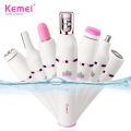 Kemei KM-2189 Electric Facial Cleansing Massage Brush 7 IN 1 Female Electric Epilator Waterproof Women's Shaver Facial Care Tool. 