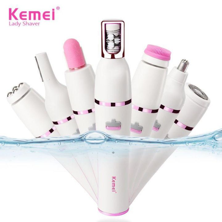 Kemei%20KM-2189%20Electric%20Facial%20Cleansing%20Massage%20Brush%207%20IN%201%20Female%20Electric%20Epilator%20Waterproof%20Women's%20Shaver%20Facial%20Care%20Tool%20-%20Image%206