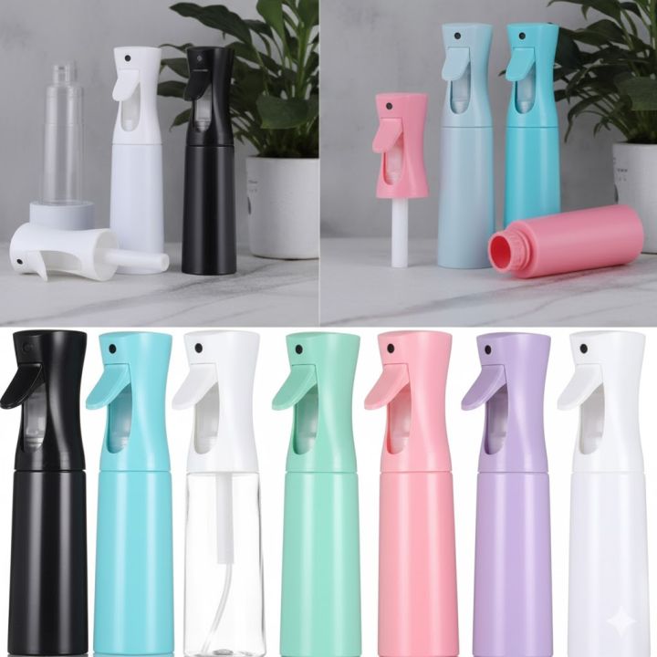 Continuous Spray Bottle Refillable Fine Mist Sprayer Bottle for Hair Plants Blue Red Pressurized Spray Bottle