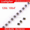 100pcs 1206 100nF 104K 104 0.1uf 100V X7R Error 10% SMD Ceramic Capacitor MLCC. 
