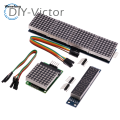 Wenefang MAX7219 LED Microcontroller 4 In one Display with 5P Line Module Fifty percent discount 5V Operating Voltage for Arduino DIY 8x8 Dot Matrix Common. 