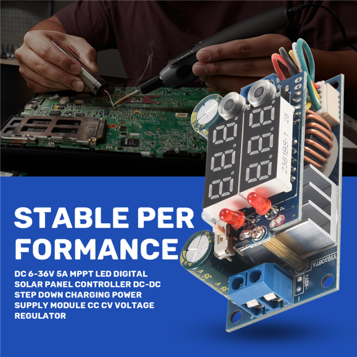 DC%206-36V%205A%20MPPT%20LED%20Digital%20Solar%20Panel%20Controller%20DC-DC%20Charging%20Power%20Supply%20Module%20CC%20CV%20Voltage%20Regulator%20-%20Image%205