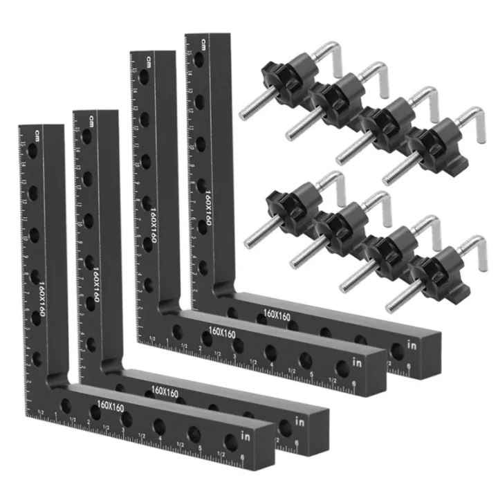 Clampable Ruler Woodworking Adjustable Corner Clamping Ruler Aluminium Right Angle ...