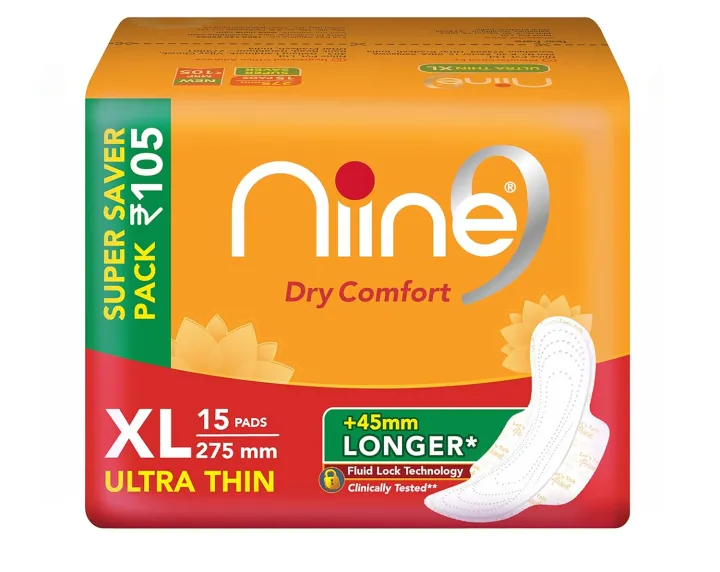 Niine%20Dry%20Comfort%20Ultra%20Thin%20XL%20Sanitary%20Pads%20275mm%2015%20pads,%20Pack%20of%203%20(45%20PCS)%20-%20Image%202
