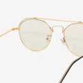 Circular Style Golden Frame  Normal Glasses For Men. 