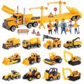 Yellow Construction Vehicles Toy Set For Kids. 