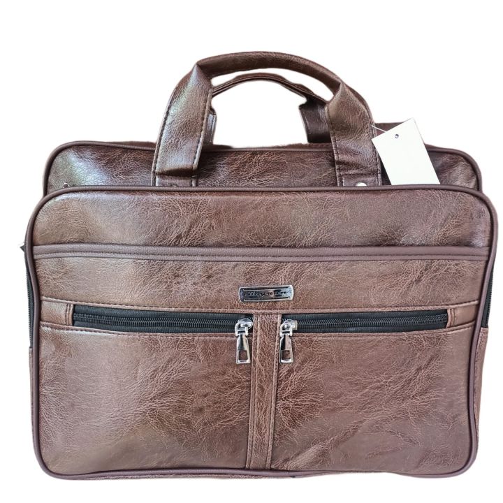 Laptop Bag Briefcase Office Bag for Men PU Leather Satchel Bag for Travel Side Bag