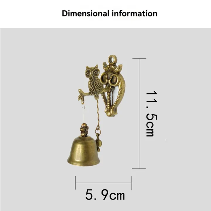 Animal%20Door%20Bells%20Metal%20Iron%20Bells%20Wind%20Chime%20Wall%20Hangings%20Owl%20Shapes%20Vintage%20Nostalgic%20Style%20-%20Image%202