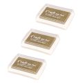 Spreeshop 3X Rubber Stamp Ink Pad Stamp Inkpad Ink Pad - Gold. 