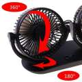 63HD 3 Gears Mini Cooling Portable Auto Electric Dual Head Fan for Car. 