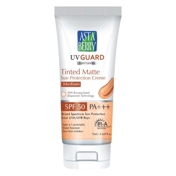 Astaberry%20Uv%20Guard%20Tinted%20+%20Matte%20Sunscreen%20SPF50%20PA+++%20Medium%2075%20ml%20-%20Image%202